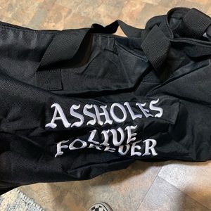 Assholes Live forever duffle bag